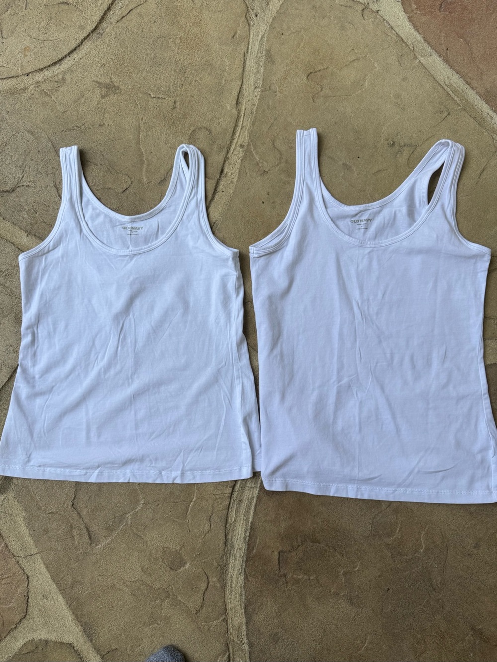 Old Navy, White, Scoop Neck Tank Top - 2-Pack, Size Small